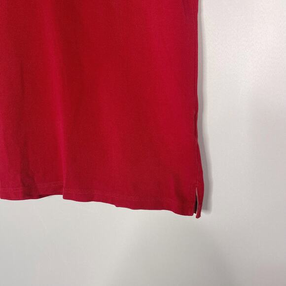 Burberry London Womens Small S Red Cotton Short Sleeve Polo Shirt Pique Nova - Picture 4 of 8